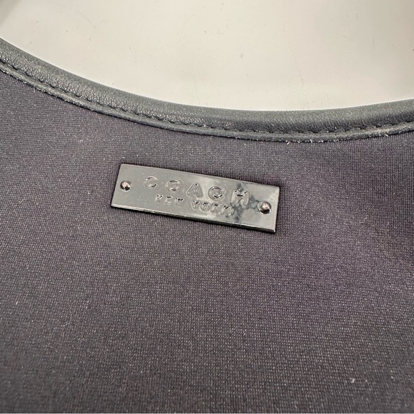 Vintage Y2K Coach Black Polyurethane Small Handbag Bag 6236 - Picture 2 of 8